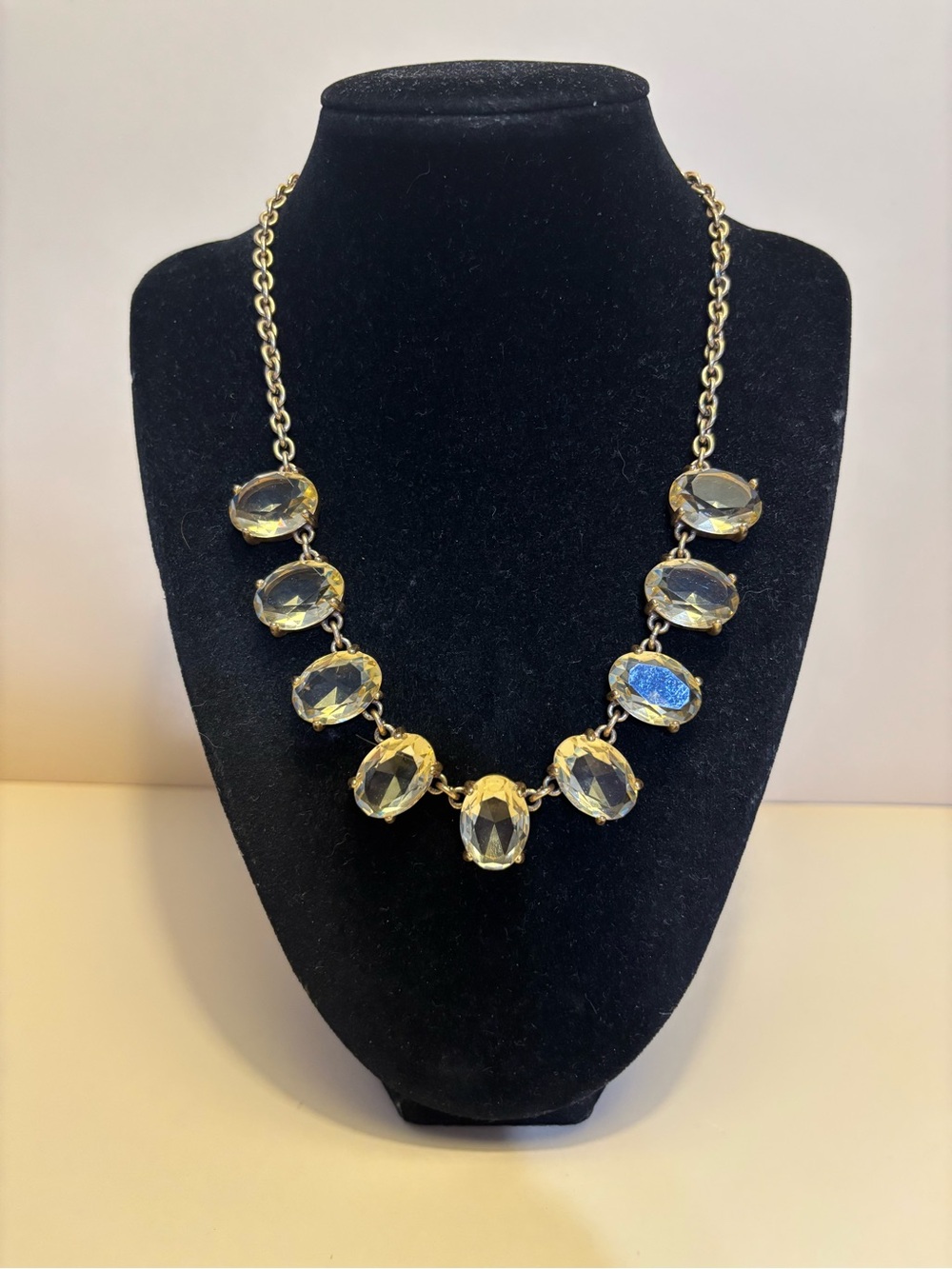J.Crew Gold-Tone Pale Yellow Necklace 18”+3”
